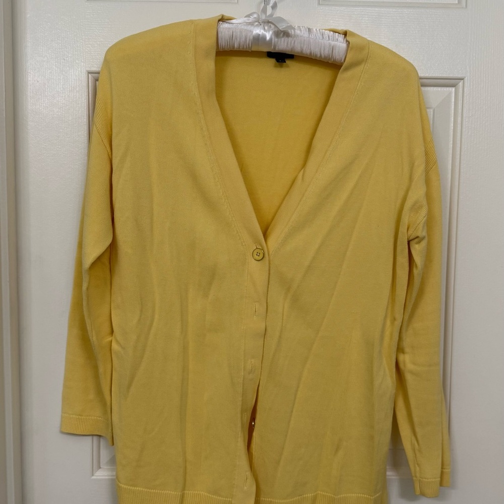 Talbots Soft Yellow Women's Boyfriend Cardigan